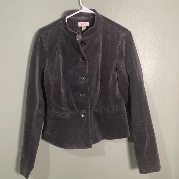 LOFT Jackets & Blazers - LOFT Velvet Blazer Grey size 4